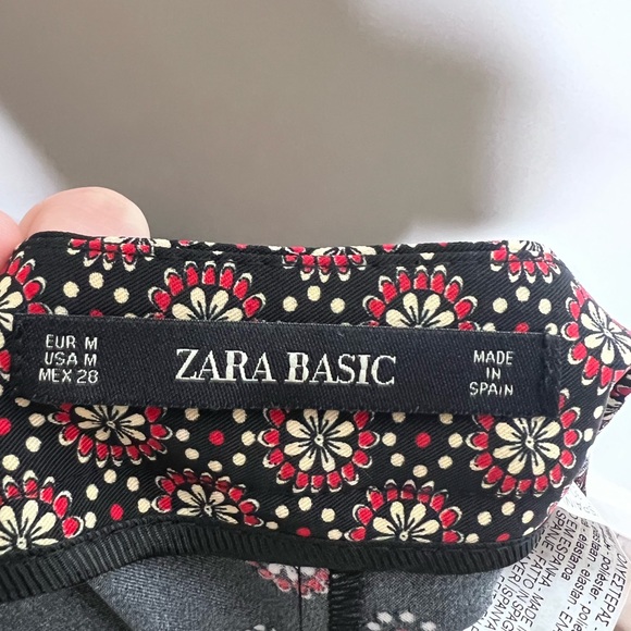 Zara Contrasting Multicolored Floral Print Trousers Pants  Boho Medium - Picture 11 of 14